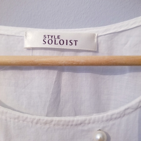 Faux Punched Pearl Top S/M - Picture 5 of 7